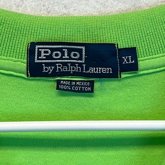 POLO RALPH LAUREN Men’s Polo Shirt Green XL Classic Fit Embroidered Horse Logo - Picture 4 of 12